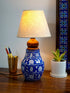JAIPUR BLUE POTTERY TABLE LAMP WITH OUT SHADE